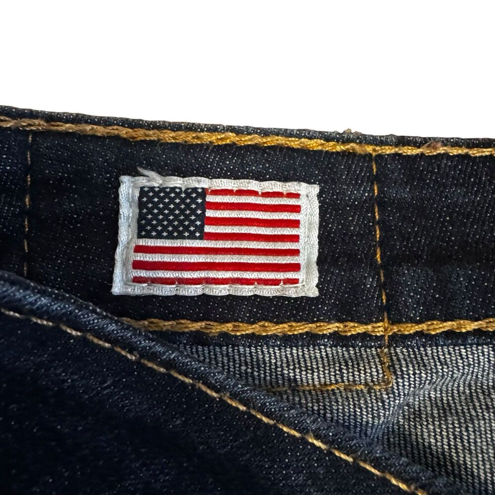 True Religion Jeans Women’s Avery Low Rise Straight Leg Sz 24 Dark Wash Stretch - Picture 6 of 7